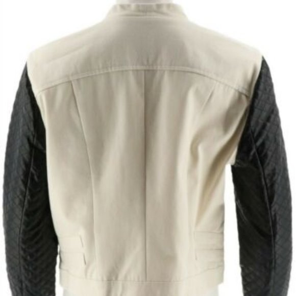 NWT VIEW WALTER BAKER QUILTED SLEEVE MOTO‎ JACKET 10 - Picture 4 of 11